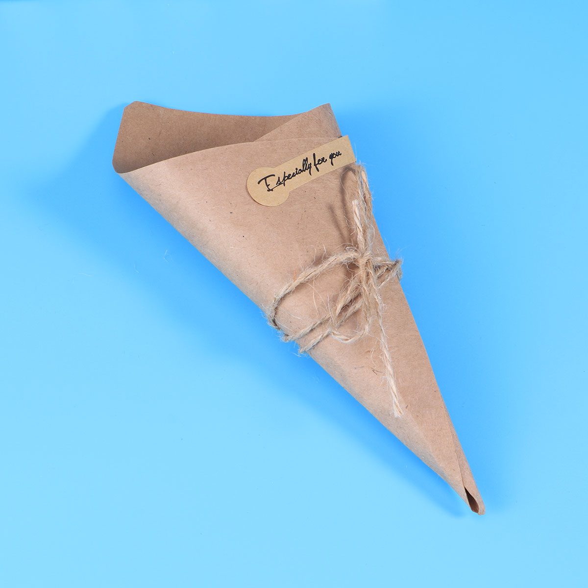 50/100PCS Ice Cream Flower DIY Bouquet Candy Boxes DIY Kraft Paper Cones Wedding Party Supplies Favors Candy Boxes