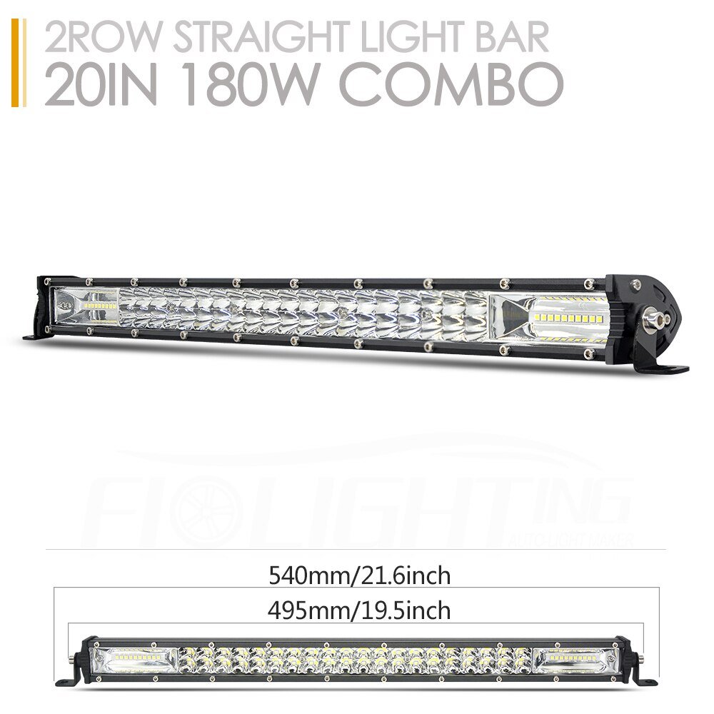 FI-Lighting 12V 24V Off Road LED Bar Spot Flood LED Light Bars / Work Light for Truck 4X4 UAZ 4WD ATV Car Barra LED Driving Fog: 1pc 60LED LIGHT BAR