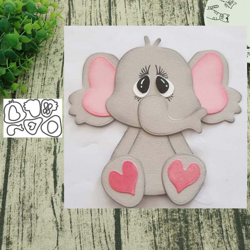 Zwierząt słoń metal wykrojniki Scrapbooking papier robić albumów rękodzieło robić rękodzieła karty szablony artystyczne nóż
