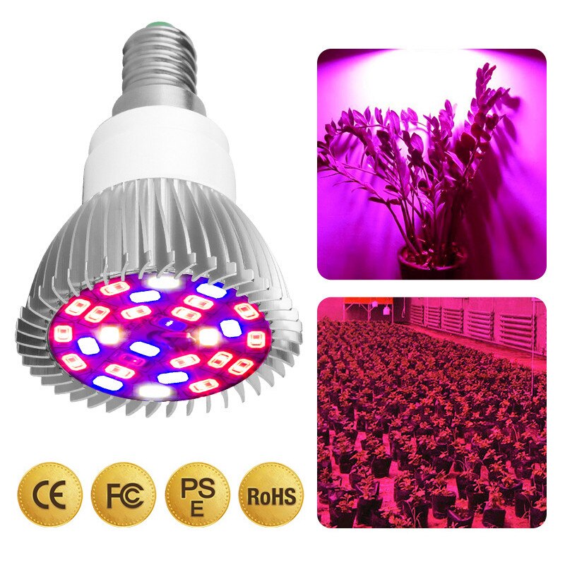 18/28/30/50/80W Led Grow Licht E27 Lamp Voor Plant... Vicedeal