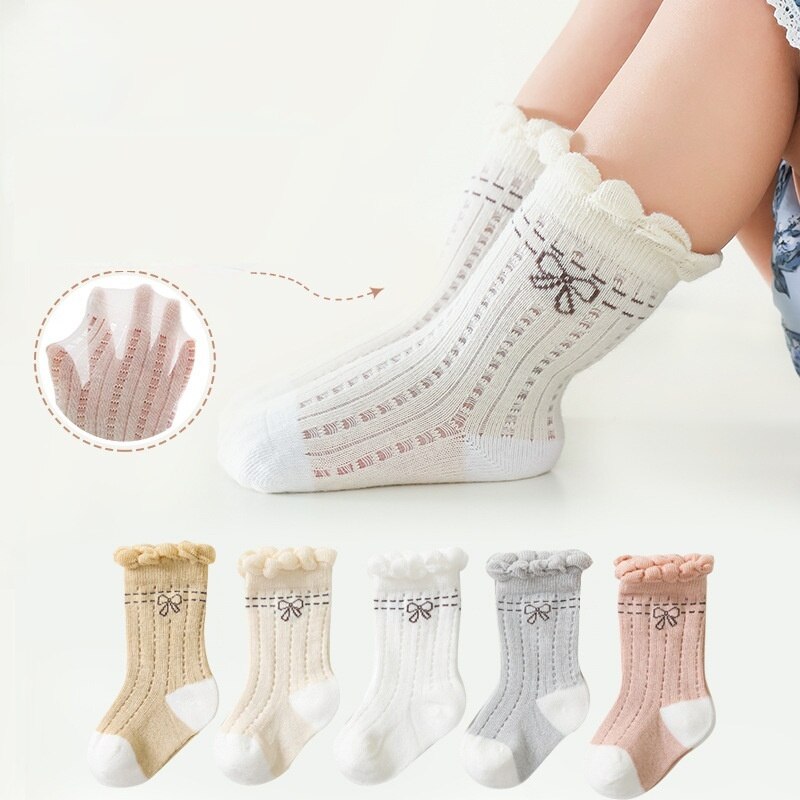 Calzini per bambini calzini per ragazze calzini per bambini traspiranti in Mesh per BabysCotton calzini per neonati svegli accessori per vestiti per bambini 0-3Y
