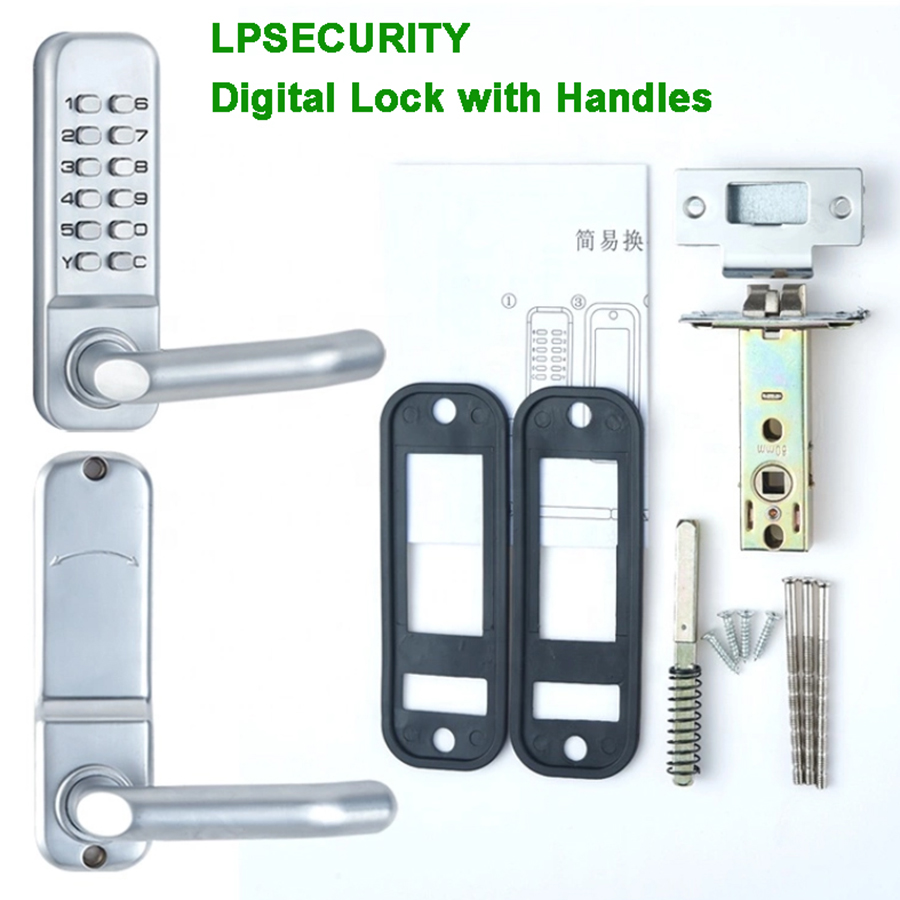 Handle Lock Combination Door Lock Code lock Mechanical Waterproof Lock Golden Lock
