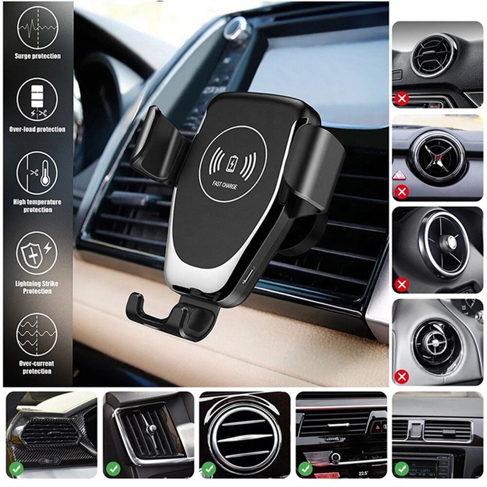 15w rápido qi carregador de carro sem fio para o iphone xs max xr x se 2020 samsung s10 s9 carregamento sem fio do telefone carro titular carregadores