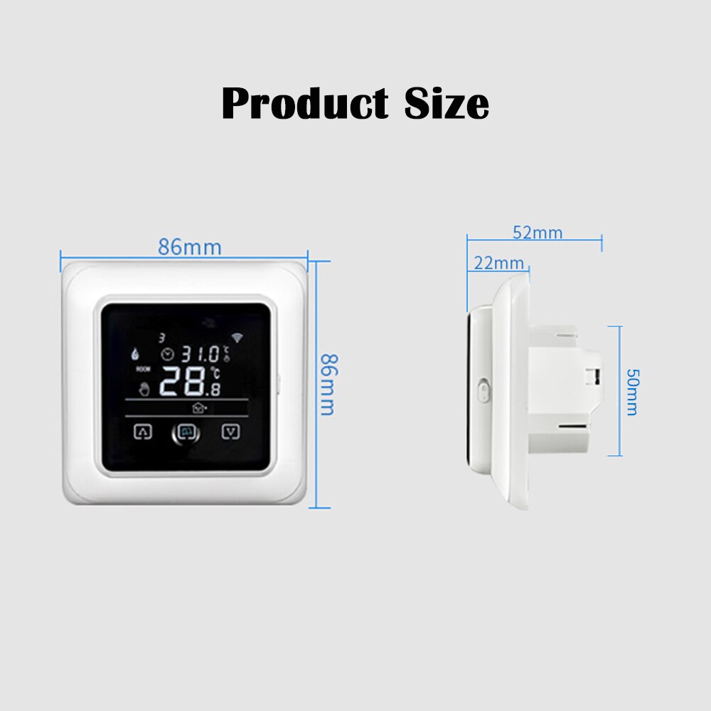 Beok-termostato WIFI para calefacción de suelo, controlador de temperatura eléctrico/DE AGUA, funciona con Google Alexa, 220V, Tuya Smart Life