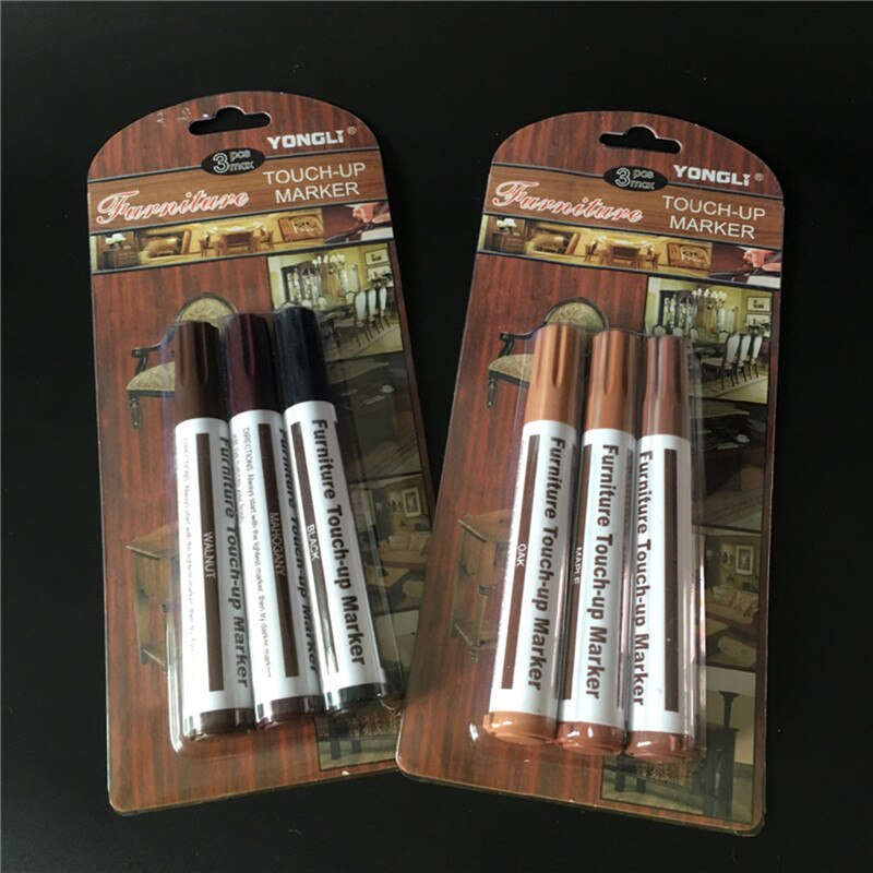 17Pcs Furniture Touch Up Kit Markers &amp; Filler Sticks Wood Scratches Restore Kit Scratch Patch Paint Pen Wood Composite Repair