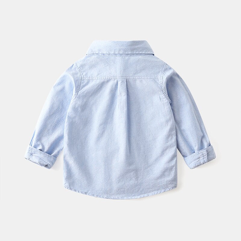 Kids Boys Shirts Spring and Autumn Long Sleeve Solid Toddler Shirts For Boys Cotton Brand Baby Boy Tops Children Shirts