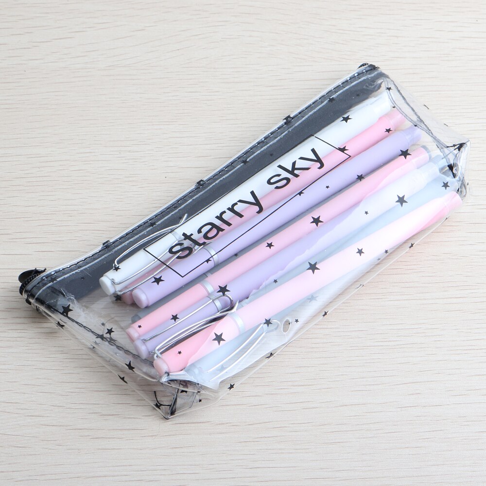 10Pcs/Set Promotional gel pen And Pencil Case Pen Stationery Kawaii Gel Ink Pen School Stationery Office Suppliers Pen