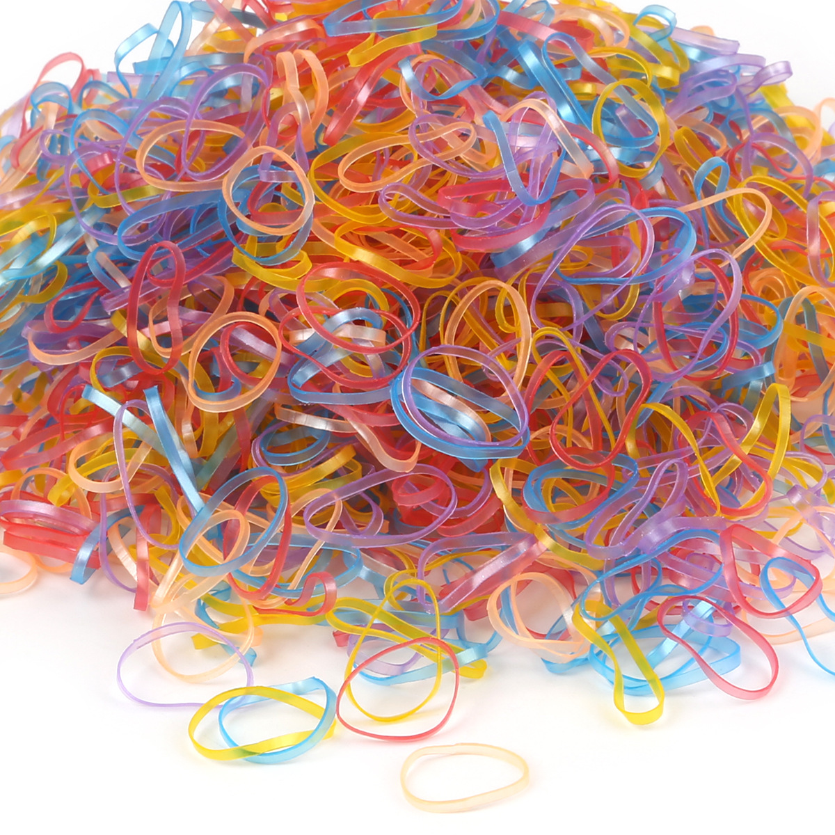 500 Stks/zak Kleurrijke Rubber Ring Meisjes Elastische Haarbanden Paardenstaart Houder Rubber Band Scrunchies Kinderen Haar Accessoires: 03