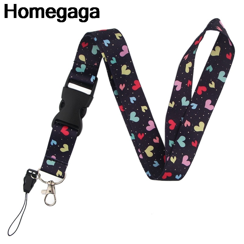 Homegaga Liefde Harten Paar Lanyards Nekkoord Id Badge Telefoon Houders Ketting Voor Sleutels Id Badge Houders Singels Linten D2324