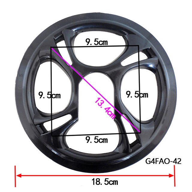MTB 42T- 44 -46T-48T-52T Kunststoff Kette Rad Abdeckung Kette Schutz ring Kurbel Griff Universal Schützen Kappe Kurbel Platte: G4FA0-42