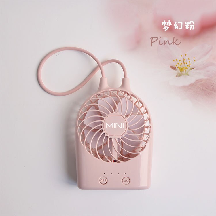 Small Fan Portable Mini Charging Fan Student Portable Charge Handheld USB Fan: pink 