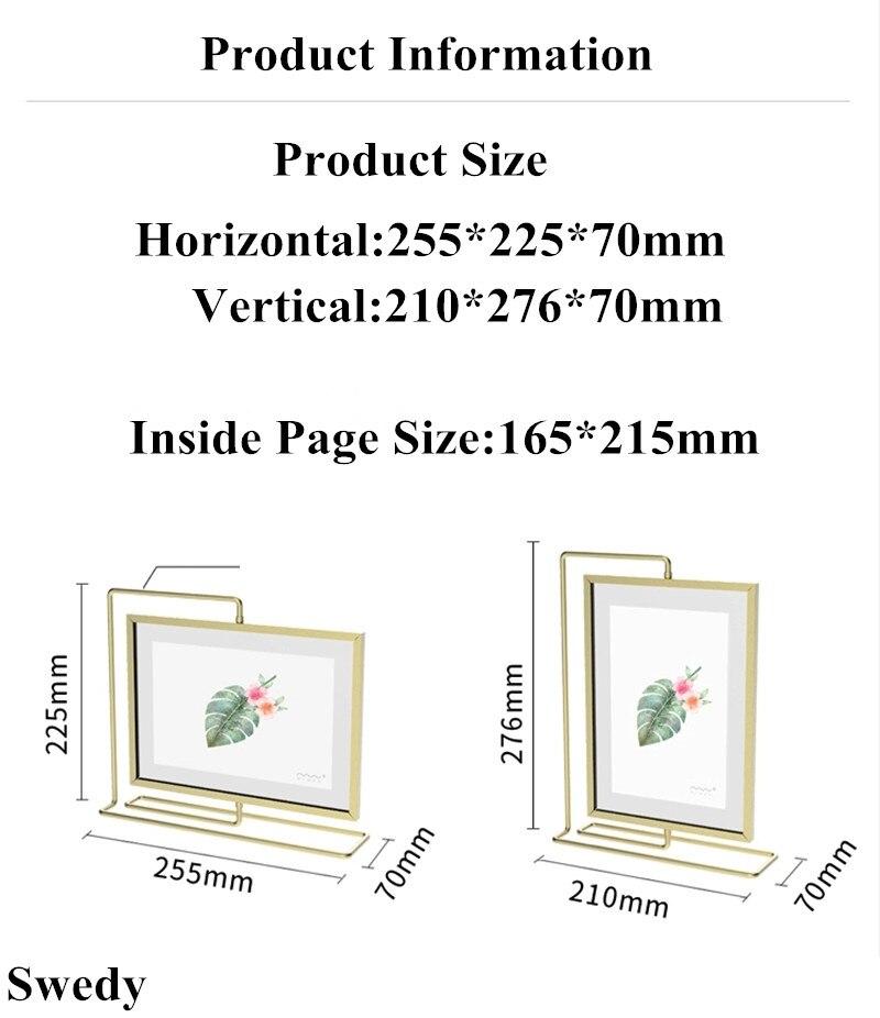 Double Side Rotating Table Menu Card Holder Photo Picture Poster Frame Countertop Price Listing Holder Display Stand