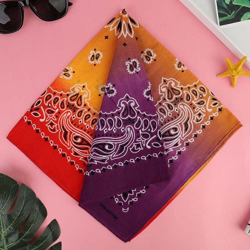 Carré tête écharpe moto chapeaux en plein air Cool équitation impression Bandana Camping cyclisme foulard Tube bracelet bandeau: 3731H05