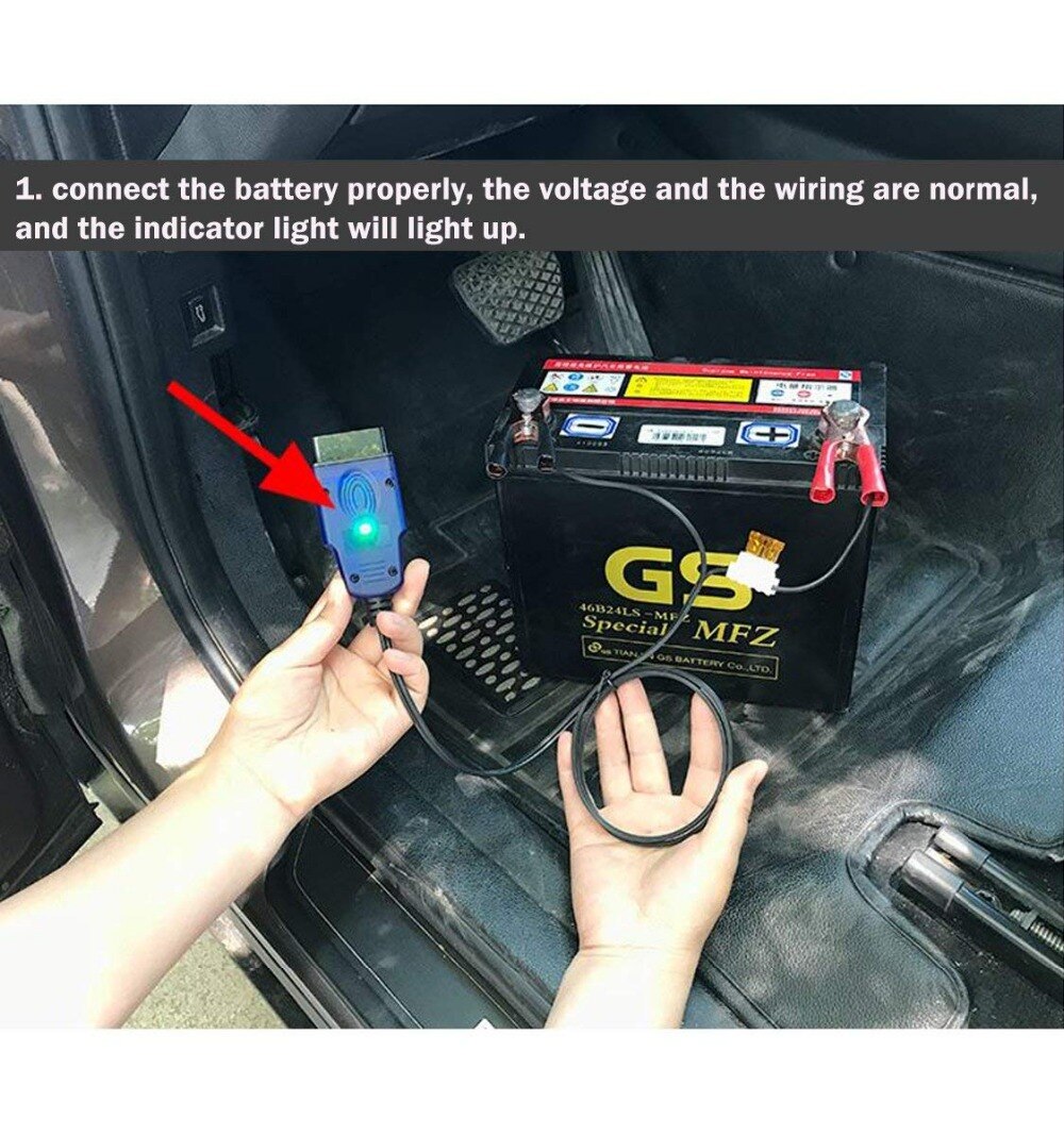 OBD II Memory Saver Connector ECU Emergency Power Protector Auto Computer Power-off Memory Device