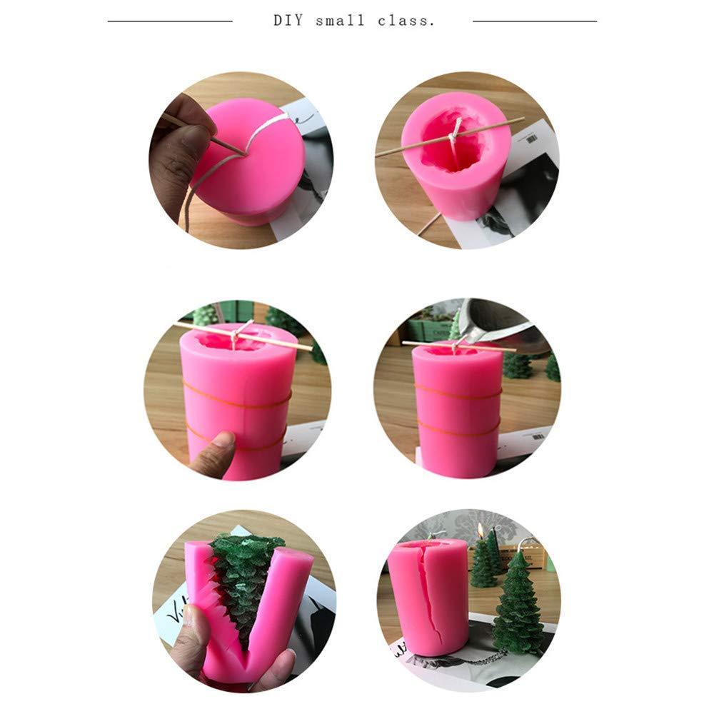 1pc 3D Kerstboom Siliconen Kaars Zeep Fondant Mold Cake Chocolate Decorating Bakvorm Tool Craft