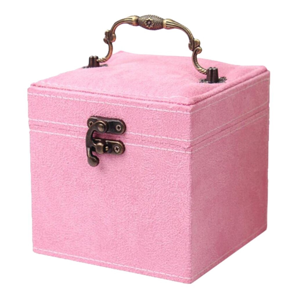 Jewelry Box Girls Fully Locking Organizer for Necklace Earrings Ring Great Choice: Pink