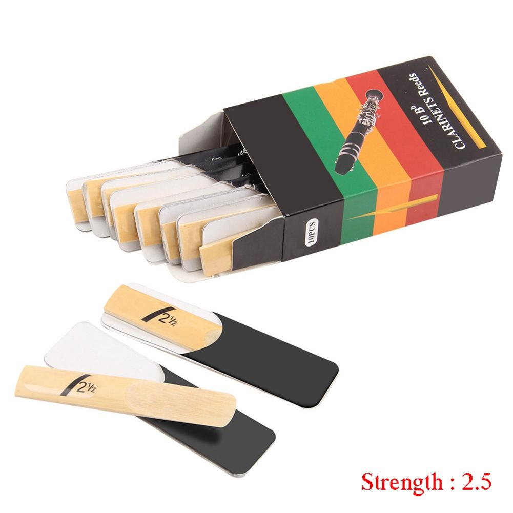 10 stuks klarinetrietset bb-toon klarinetrieten sterkte 1.5/2.0/2.5/3.0/3.5/4.0 blaasinstrument klarinetrietaccessoires: Hardheid 2.5
