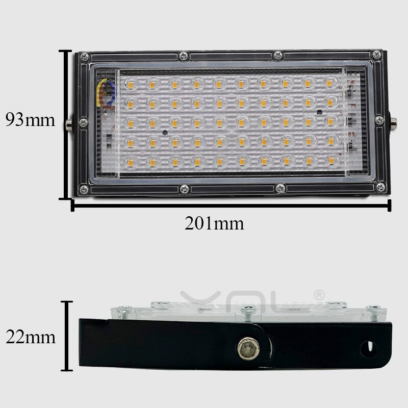 Foco LED impermeable para exteriores, 50W, IP65, 220V, 240V