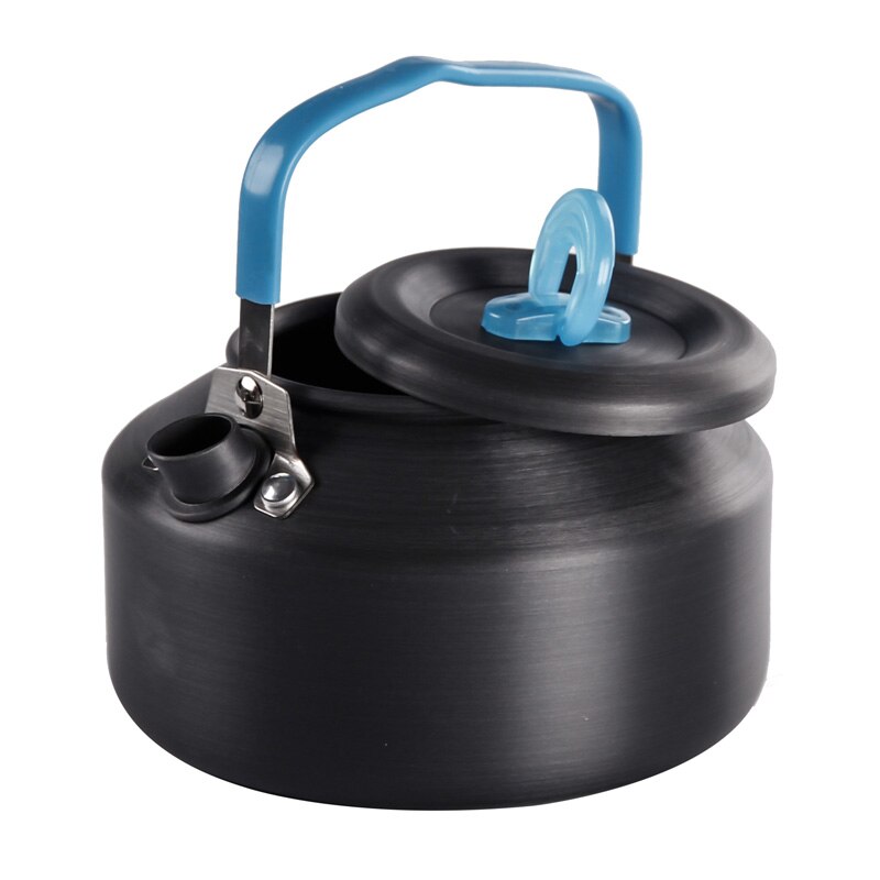 Bule de café chá ultra-ligh, 0,7l, portátil, de alumínio, para acampamento, caminhadas, chaleira de água: blue