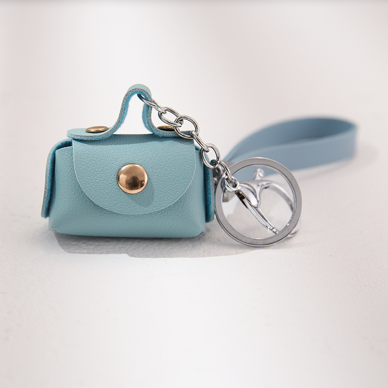 Neue Damen PU Leder Mini Brieftasche Auto Schlüssel Halfter Geldbörse Kupplung Tasche Haushälterin Keychain Kleine Handtasche Tasche Geldbörsen: Blau