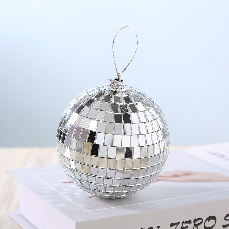 Reflective Glass Rotating Ball Reflection Glass Ball Light Mirror Disco DJ Mirror for Christmas Party Decoration