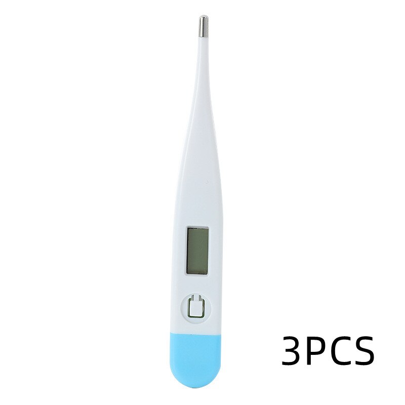 2021 nye digitale baby elektroniske termometer lcd hjemme termometer skjerm vise fleksibel tupp munn underarm universell feber: 3 stk
