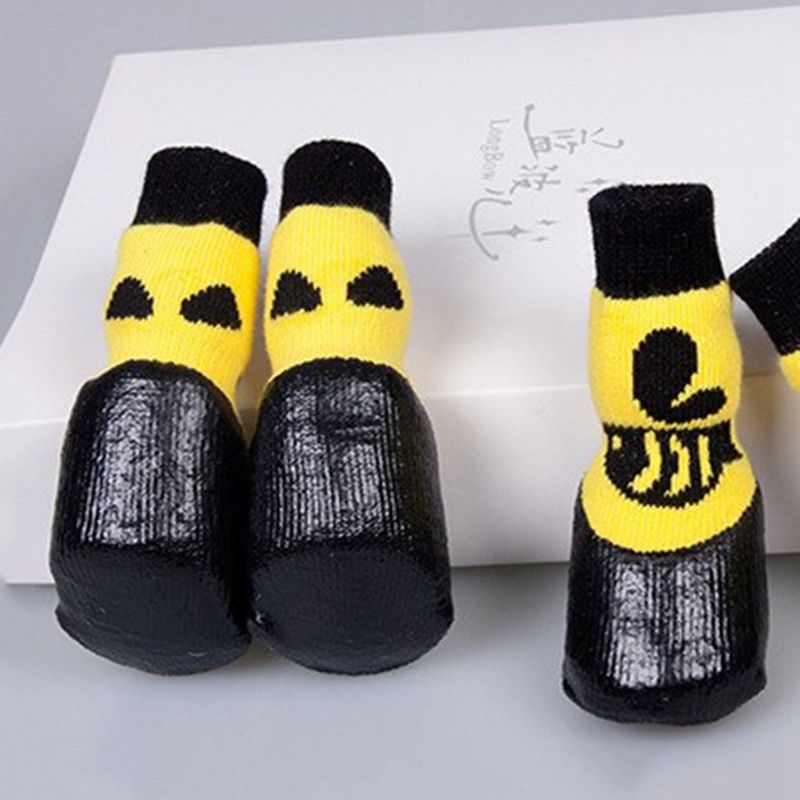 4 Pcs Pet Dog Shoes Boots Waterproof Socks Puppy Non-slip Outdoor Feet Cover TSH Shop