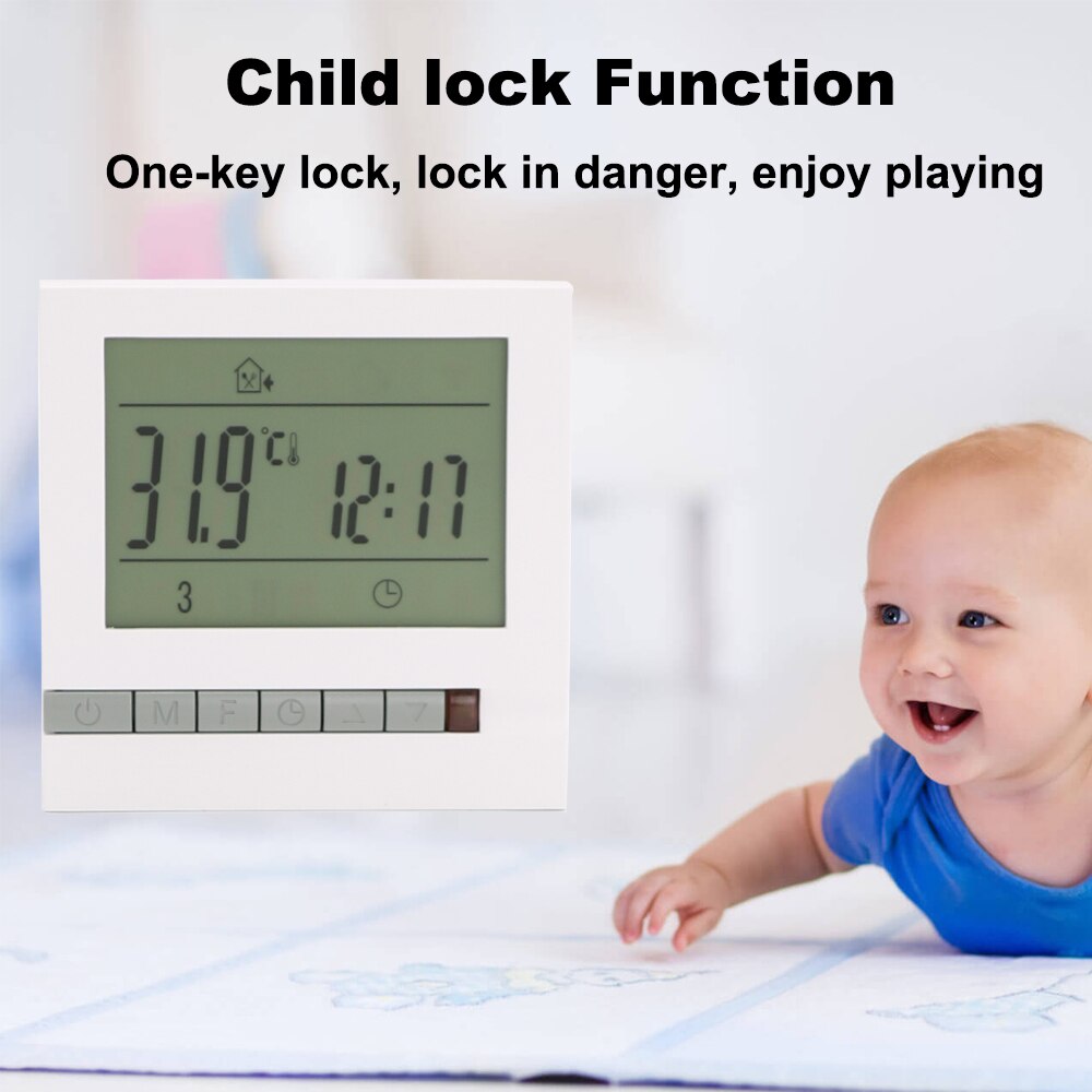 Smart Thermostat Temperature Controller Gas Boiler Heating Temperature Regulator Hand Control AA Battery Thermostat Kid Lock