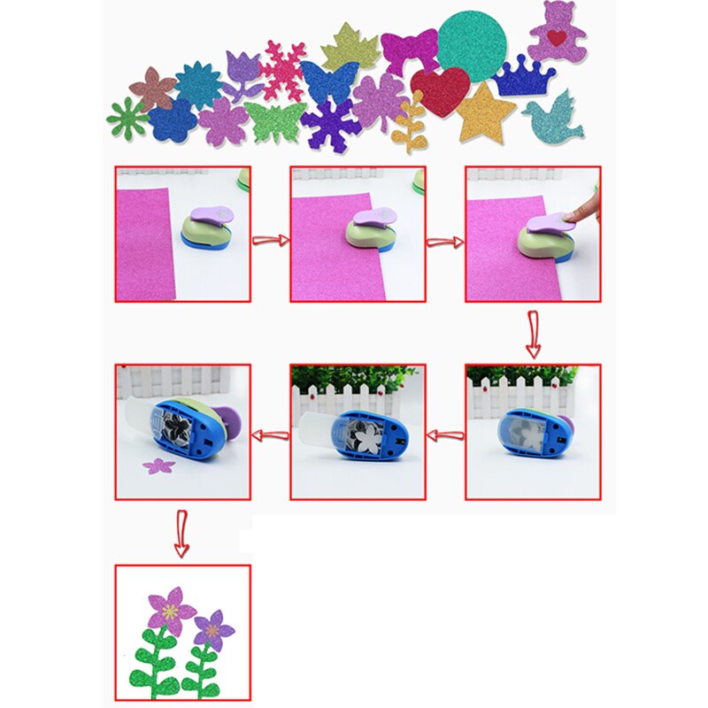 Circle Lever Paper Punch Hard ABS Metal Puncher Scrapbooking DIY Card Paper Cutter Embossing Puncher Tools Hole Punches