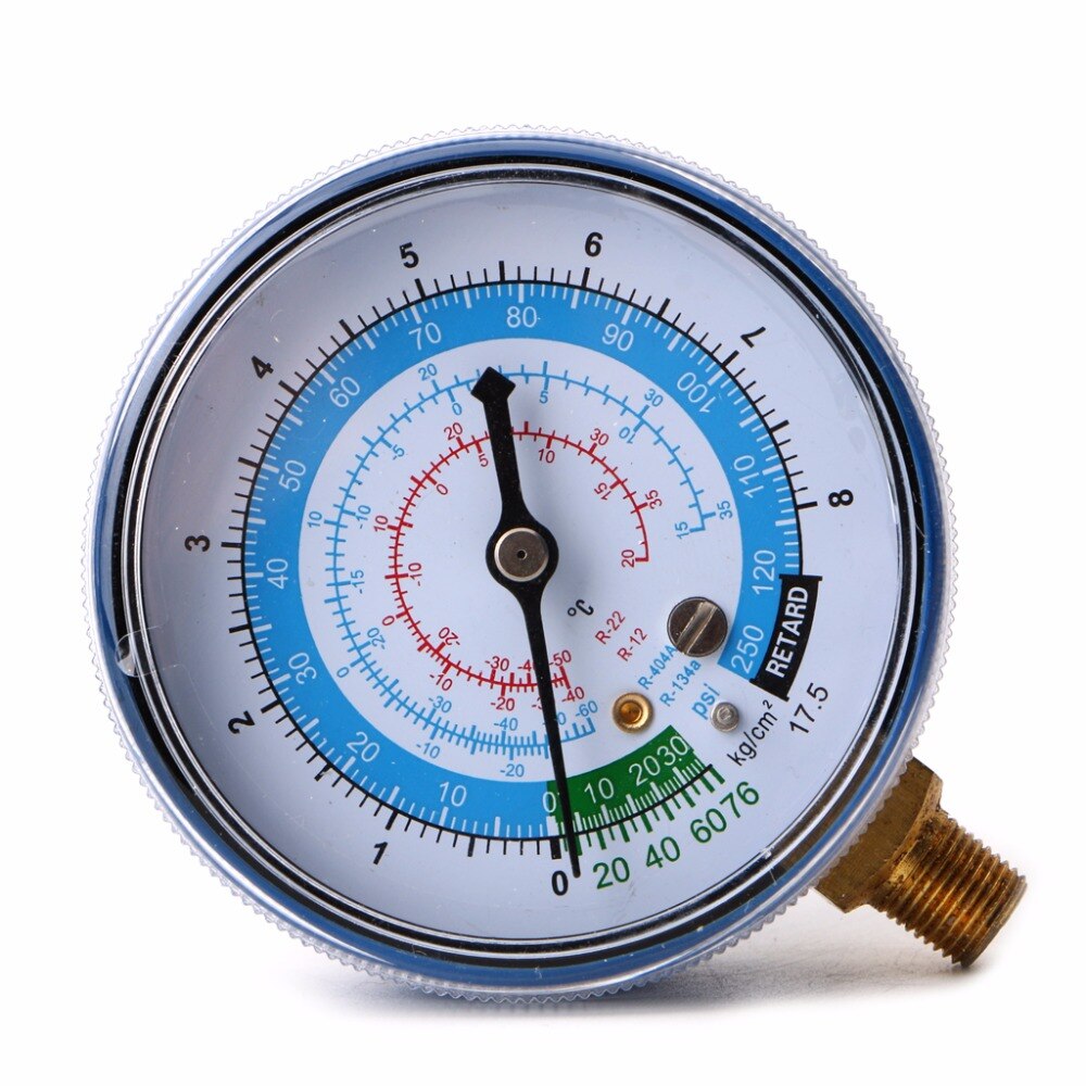 Air Conditioner R404 R134A R22 Refrigerant Low Pressure Gauge PSI KPA Blue