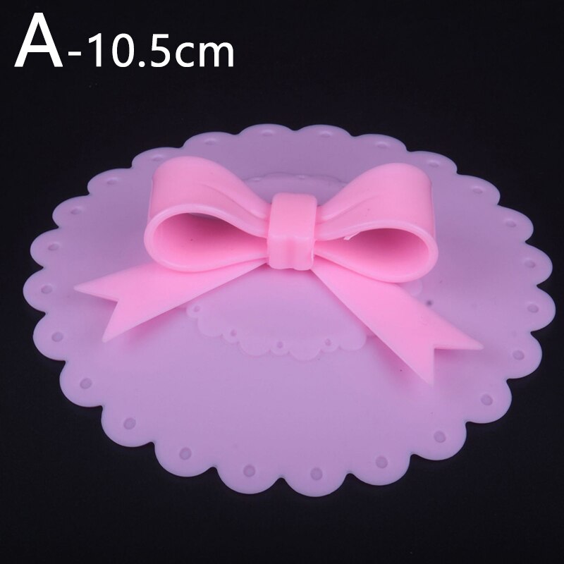 Siliconen bekerdeksels met strik, stofwerende komdeksels, isolatiebekerafdichtingen, mokkendeksels voor glazen bekers, drinkgerei, onderdelen, accessoires: A