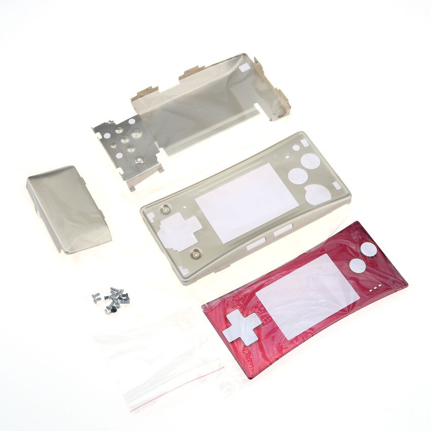 Yuxi Metalen Behuizing Shell Case Voor Nintendo Gameboy Micro Voor Gbm Front Back Cover Faceplate Batterij Houder & Schroeven