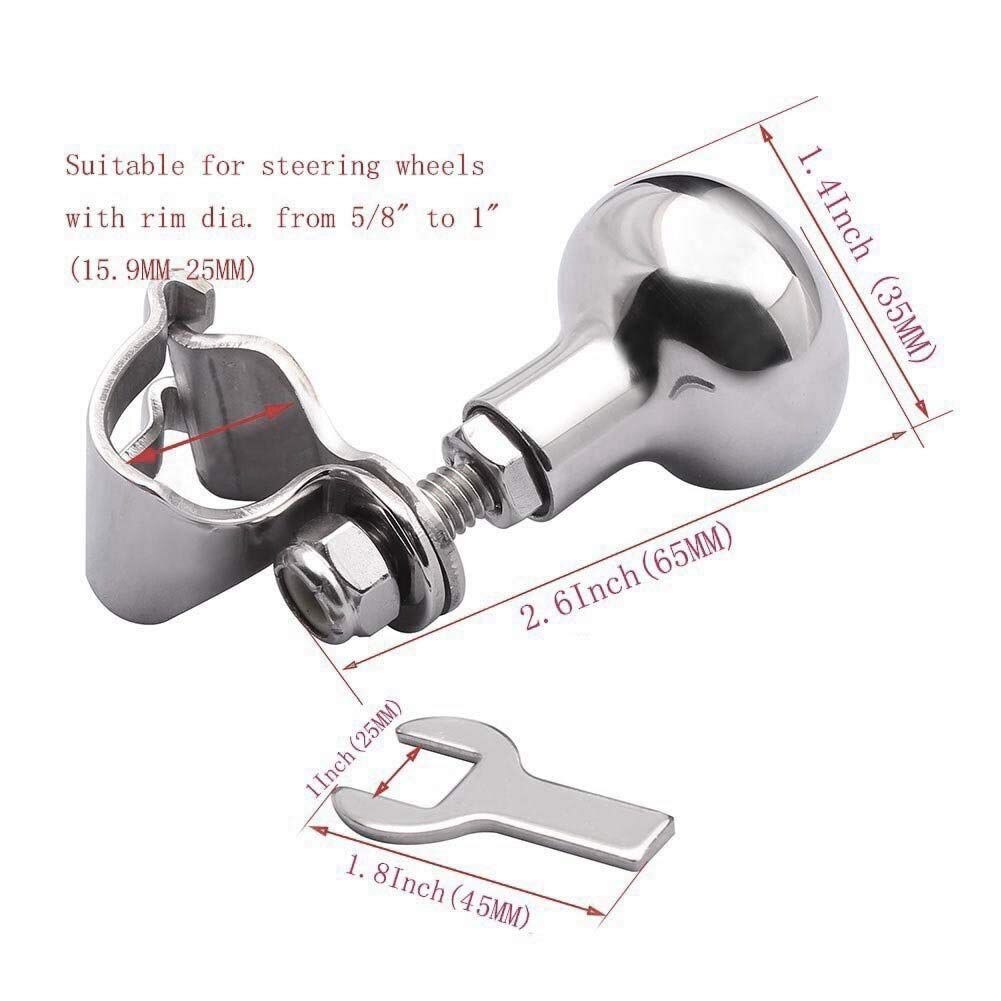 AISI 316 Stainless Steel Boat Steering Wheel Knob, Steering Wheel Maneuvering Knob