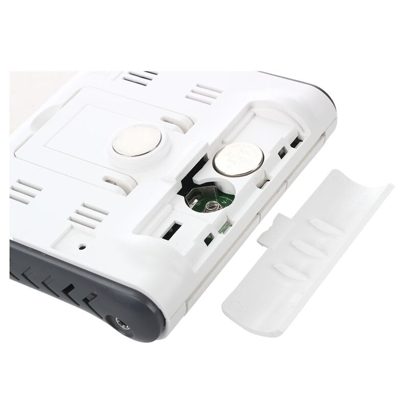 LCD Digital Thermometer Hygrometer Moisture Meter and Wired Temperature with External Sensor White