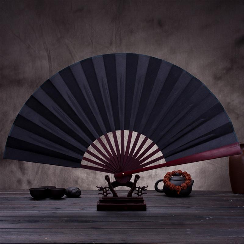 10.6 Inch/13 Inch Zijden Doek Blank Chinese Vouwen Fan Houten Bamboe Oudheid Vouwen Ventilator Voor Kalligrafie Schilderen Thuis decor