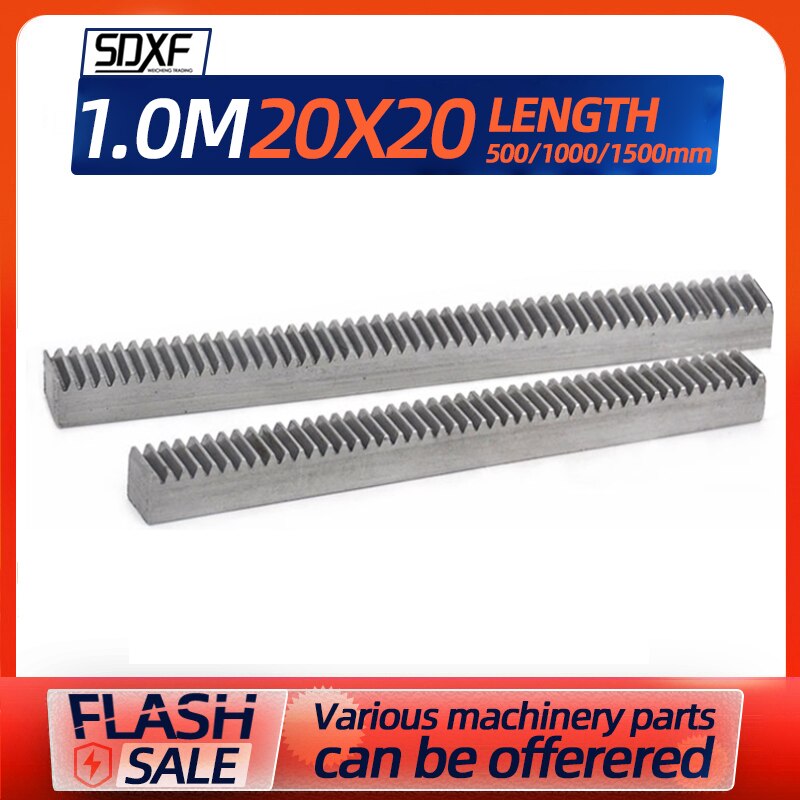 Crémaillère à dents cnc de précision, 1mod, 20x20, 500/1000mm/1500mm