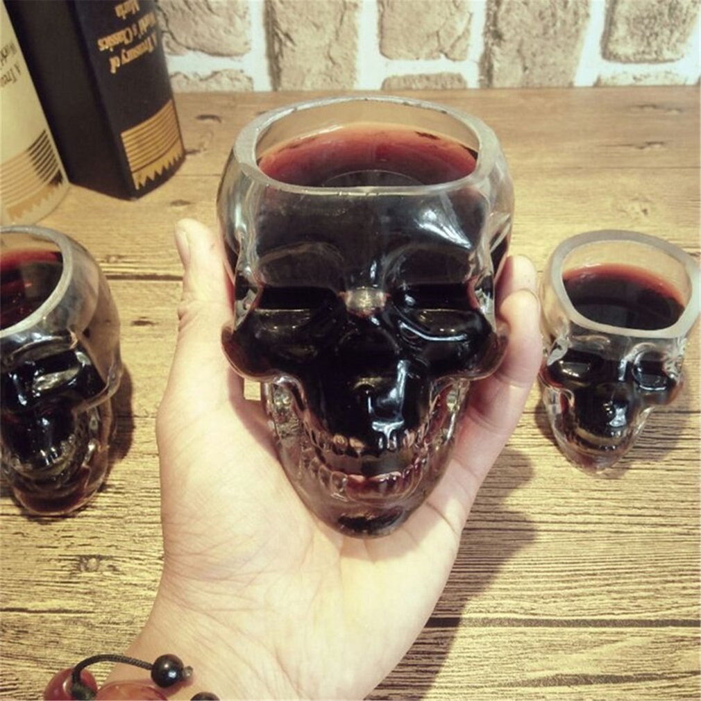Verre Transparent, tête de mort, Whisky, Vodka, bouteille en cristal, verres transparents, verres de boisson, Bar, maison