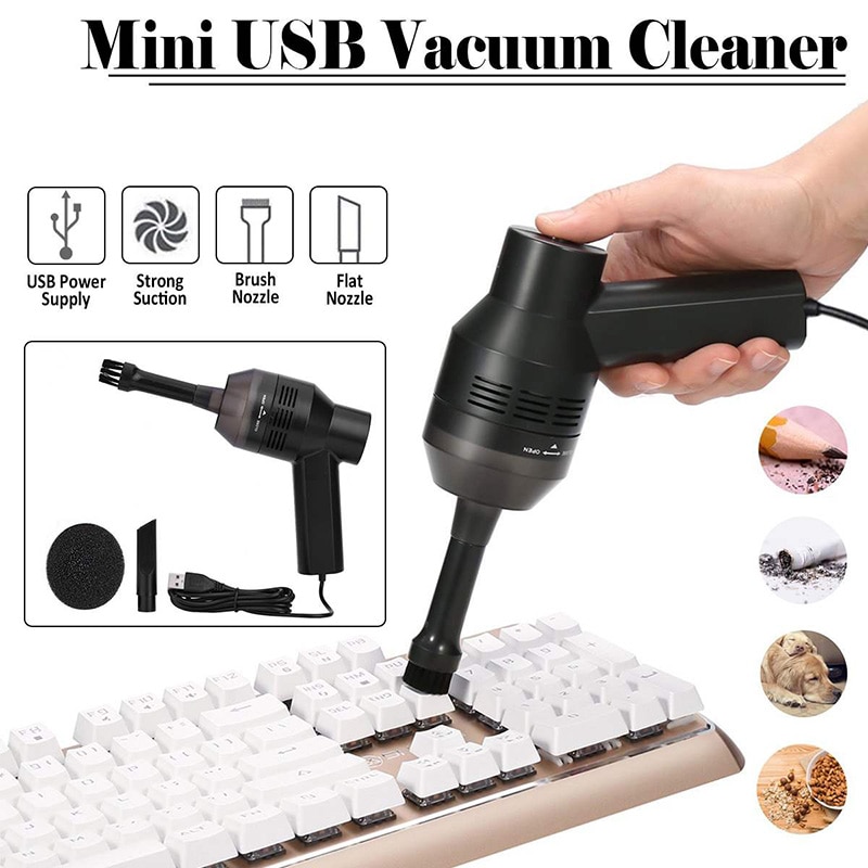 Mini USB Keyboard Vacuum Cleaner Portable Handheld Computer Keyboard Dust Collector Clean Kit For Laptop PC Universal