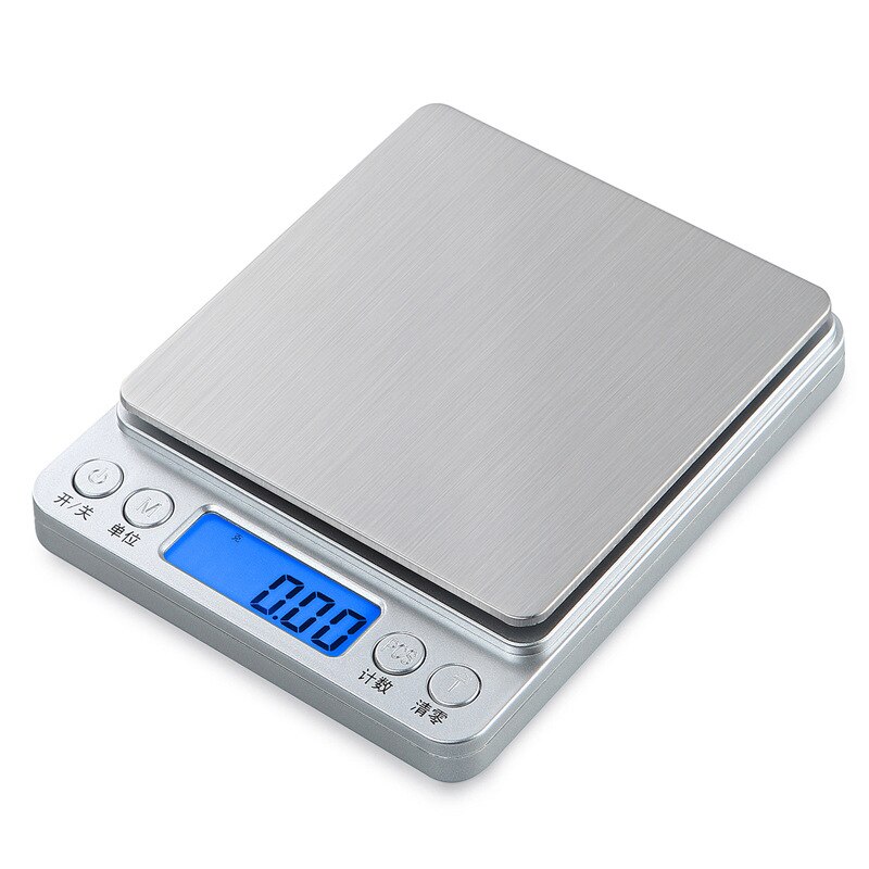 Stainless Steel Electronic Scale Precision Portable Household Kitchen Scale Mini Gold Gram Scale Jewelry Scale