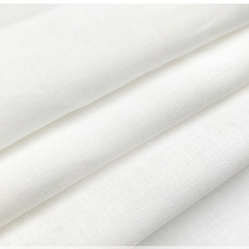 Half Meter White Fabric 100% Cotton Poplin Thin Fabric For Shirt Gallus Dress Lining T1403