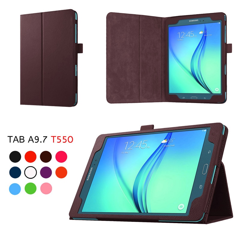 Voor P550 SM-T550 SM-T555 SM-P550 Tablet Case Beugel Flip Stand Leather Cover Voor Samsung Galaxy Tab EEN 9.7 inch T550 t555