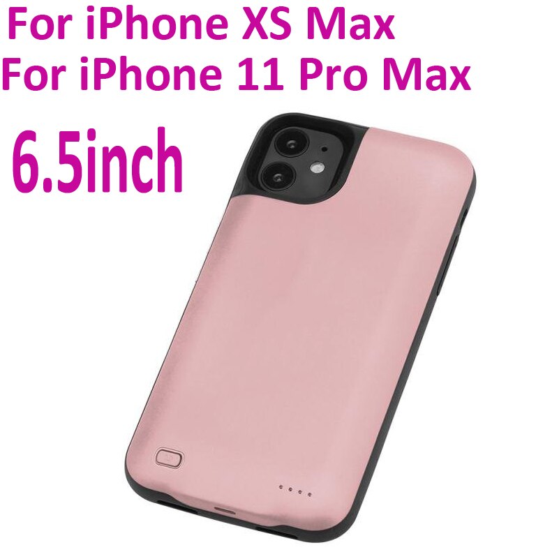 3000/4000/5000mAh Battery Charger Case For iphone 6 6s 7 8 Plus Power Bank Charging Case For iphone X XS Max XR 6 s Battery Case: XS Max Rosy