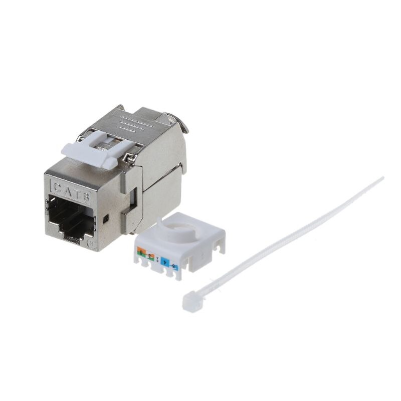 1Pc RJ45 Keystone Cat6 Cat6A Schermato FTP In Lega di Zinco Modulo Keystone Martinetti Adattatore Del Connettore di Rete