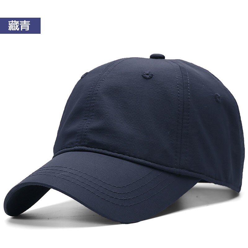 Male Large Size Peak Cap Men Summmer Mesh Truker Hats Big Bone Man Dry Quickly Cool Baseball Caps M 55-60cm L 60-65cm: Navy / 55-60cm