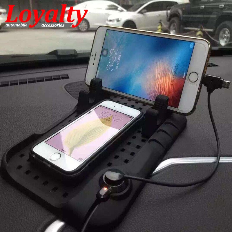 Loyaliteit Universele Mobilephone Houder Pad Dashboard Telefoon Anti-Slip Mat Navigatie Mobiele Telefoon Usb Charger Auto Styling