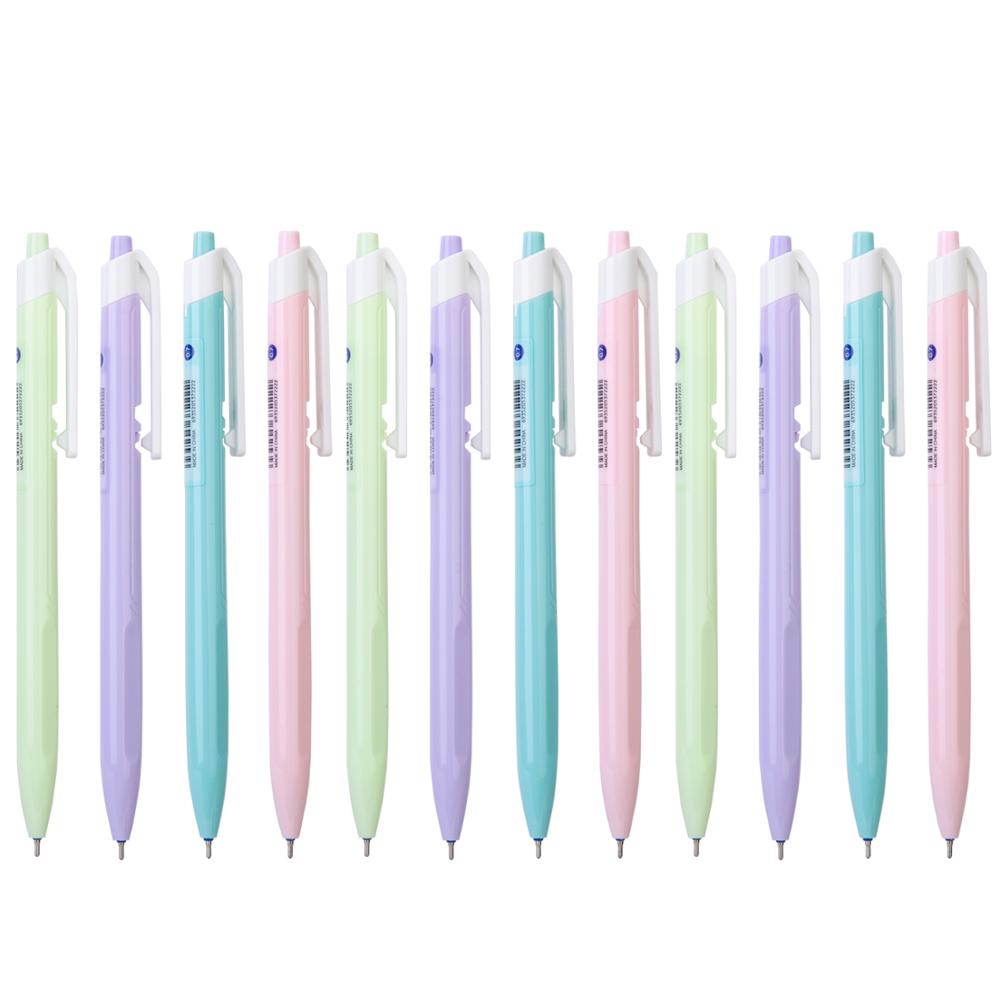 Deli kulepenn farge student kulepenn glatt skrift mini tip 0.7mm macaron  eq03330
