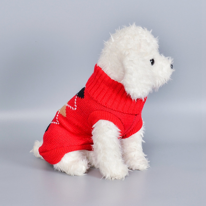 Huisdier Gebreide Trui Hond Herfst En Winter Warm Kostuum Plaid Hond Verdikking Trui Puppy Trui Jumper Kleding Kleding