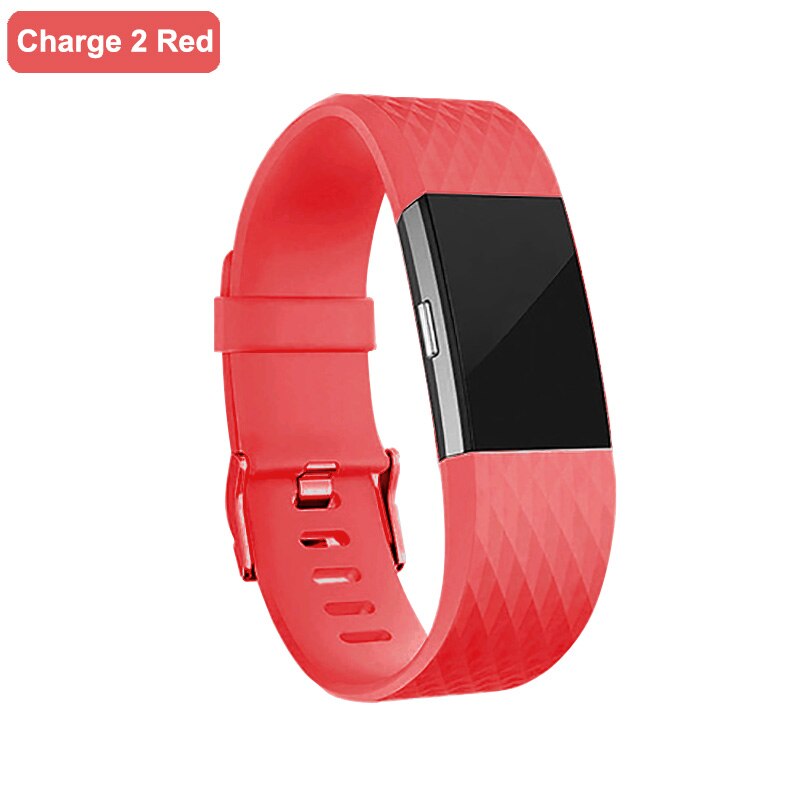 For Fitbit Charge 2 Band TPE Strap For FitBit Charge 2 TPE Replacement bracelet For Fit bit charge 2 For Wrist strap Accessories: Charge 2 Red / S-190mm