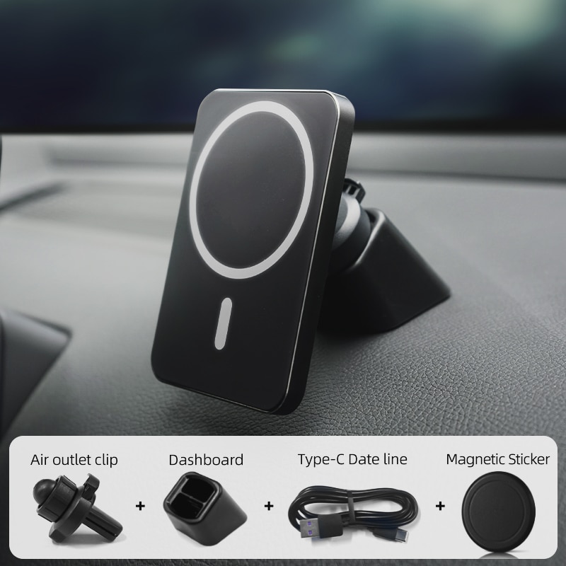 15W Magnetische Wireless Car Charger Mount Adsorbeerbare Telefoon Voor Iphone 13 12 Pro Max Mini Adsorptie Snelle Draadloze Opladen houder: Package 3