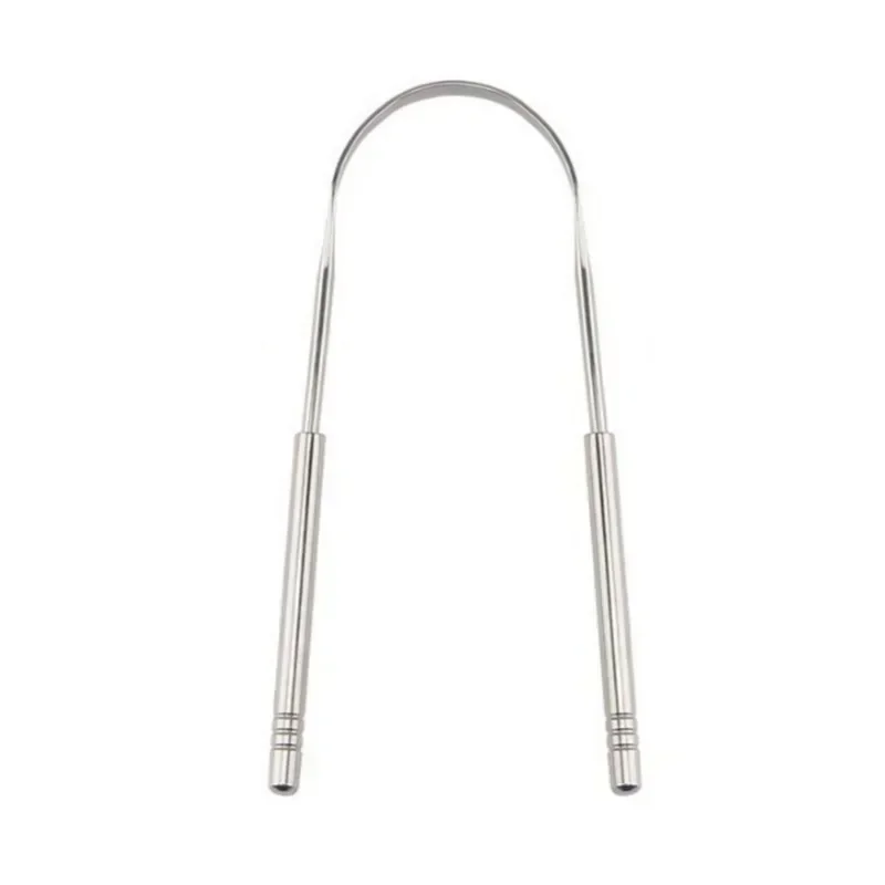 1/2 st återanvändbara tungskrapor i rostfritt stål, användbara för tungrengöring, fräsch andedräkt, rengöring av belagda tungor, munhygienvårdsverktyg: Rosa